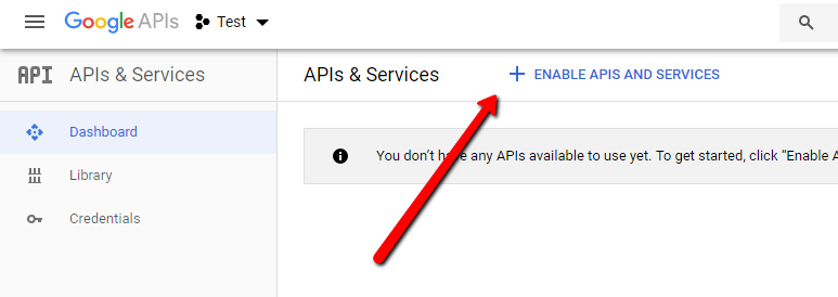 Enable API&Services